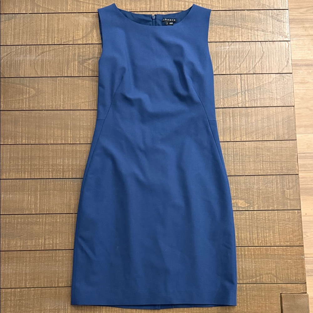 Theory Cobalt Blue Sleeveless Mini Dress